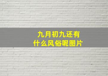 九月初九还有什么风俗呢图片