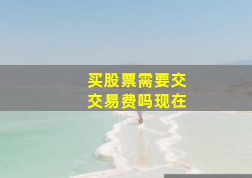 买股票需要交交易费吗现在