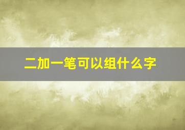 二加一笔可以组什么字