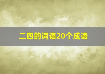 二四的词语20个成语