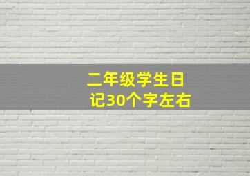 二年级学生日记30个字左右