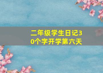 二年级学生日记30个字开学第六天