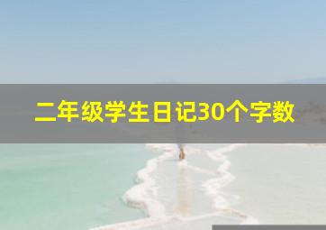 二年级学生日记30个字数