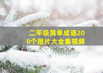 二年级简单成语200个图片大全集视频