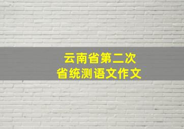 云南省第二次省统测语文作文