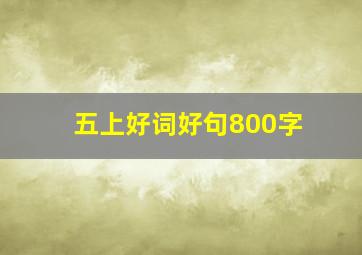 五上好词好句800字