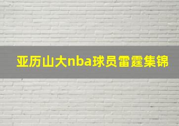 亚历山大nba球员雷霆集锦