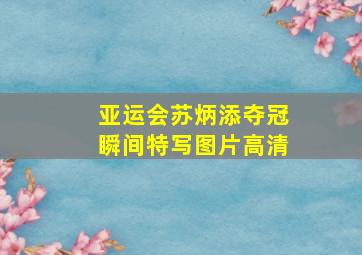 亚运会苏炳添夺冠瞬间特写图片高清