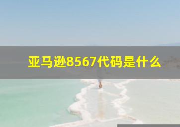 亚马逊8567代码是什么