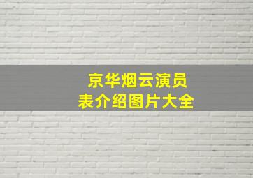 京华烟云演员表介绍图片大全