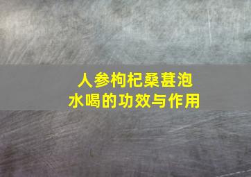 人参枸杞桑葚泡水喝的功效与作用