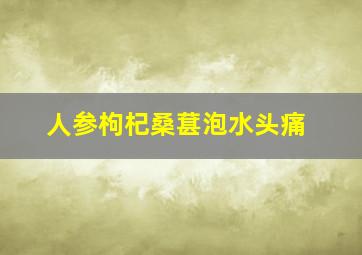 人参枸杞桑葚泡水头痛