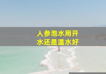 人参泡水用开水还是温水好