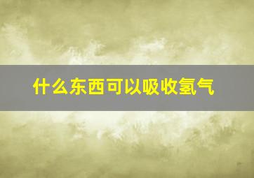 什么东西可以吸收氢气