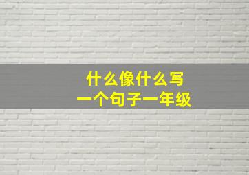 什么像什么写一个句子一年级