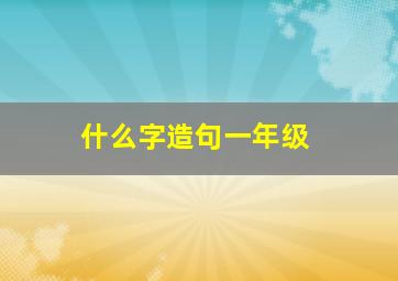 什么字造句一年级