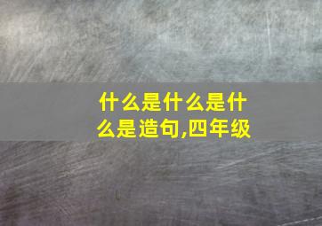 什么是什么是什么是造句,四年级