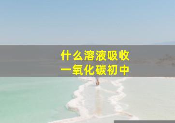 什么溶液吸收一氧化碳初中