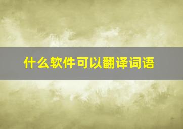 什么软件可以翻译词语