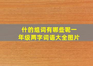 什的组词有哪些呢一年级两字词语大全图片