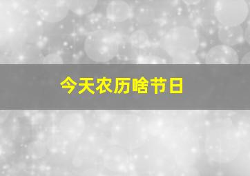 今天农历啥节日