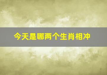 今天是哪两个生肖相冲