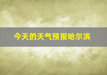 今天的天气预报哈尔滨