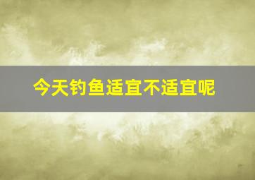 今天钓鱼适宜不适宜呢