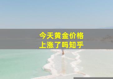 今天黄金价格上涨了吗知乎