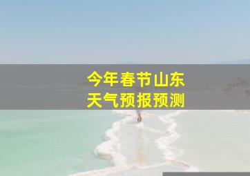 今年春节山东天气预报预测