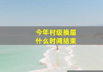 今年村级换届什么时间结束