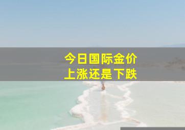 今日国际金价上涨还是下跌