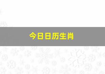 今日日历生肖