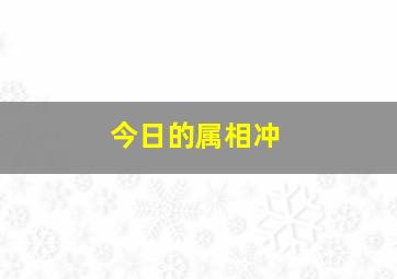 今日的属相冲