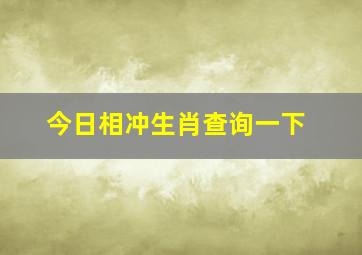 今日相冲生肖查询一下