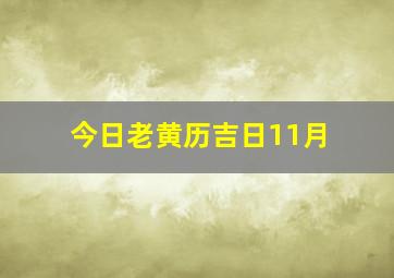 今日老黄历吉日11月