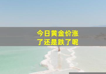 今日黄金价涨了还是跌了呢