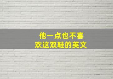 他一点也不喜欢这双鞋的英文