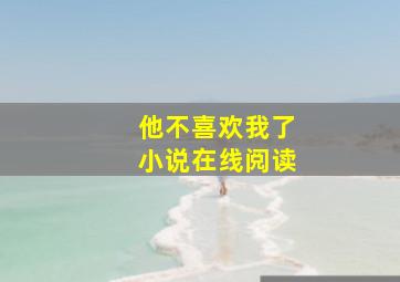 他不喜欢我了小说在线阅读