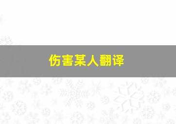 伤害某人翻译