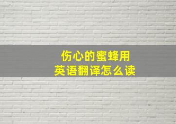 伤心的蜜蜂用英语翻译怎么读