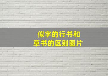 似字的行书和草书的区别图片