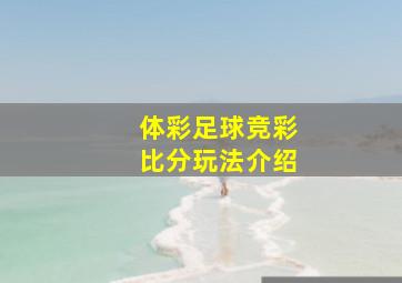 体彩足球竞彩比分玩法介绍