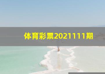 体育彩票2021111期