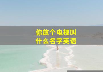 你放个电视叫什么名字英语