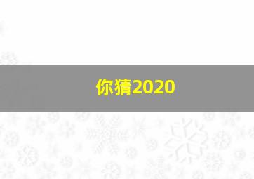 你猜2020