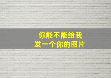 你能不能给我发一个你的图片