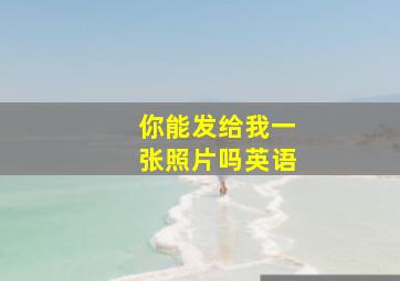 你能发给我一张照片吗英语