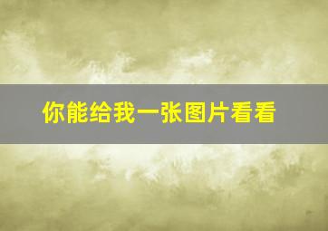 你能给我一张图片看看