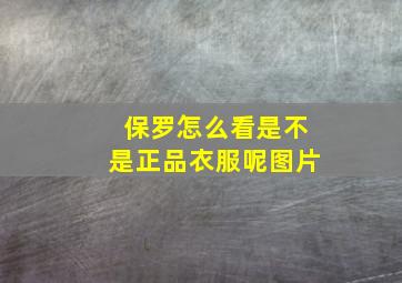 保罗怎么看是不是正品衣服呢图片